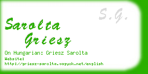 sarolta griesz business card